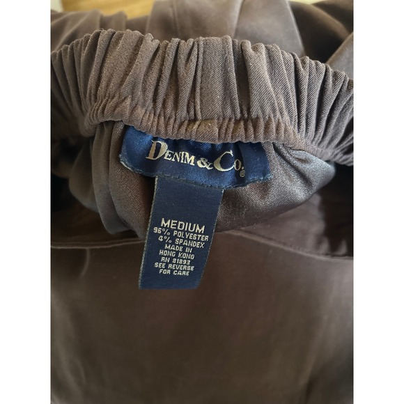 Denim &‎ Co. Brown Maxi Skirt Elastic Waist Pockets Career Casual - Picture 5 of 5